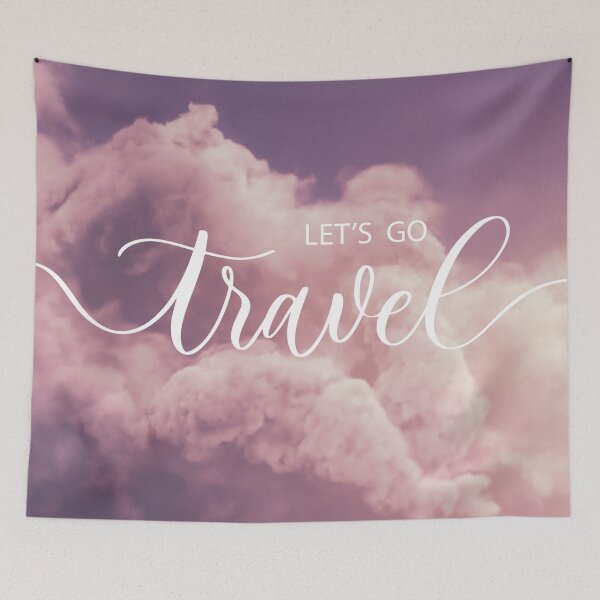 Item preview, Let's Go Travel Pink Clouds Photography designed and sold by UnlockingDesign.