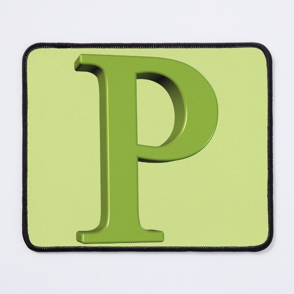Item preview, The Letter P Dimensional Soft Green on Green 5748 designed and sold by Art in My Loft.