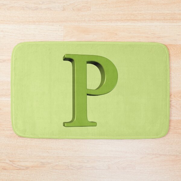 Item preview, The Letter P Dimensional Soft Green on Green 5748 designed and sold by Art in My Loft.