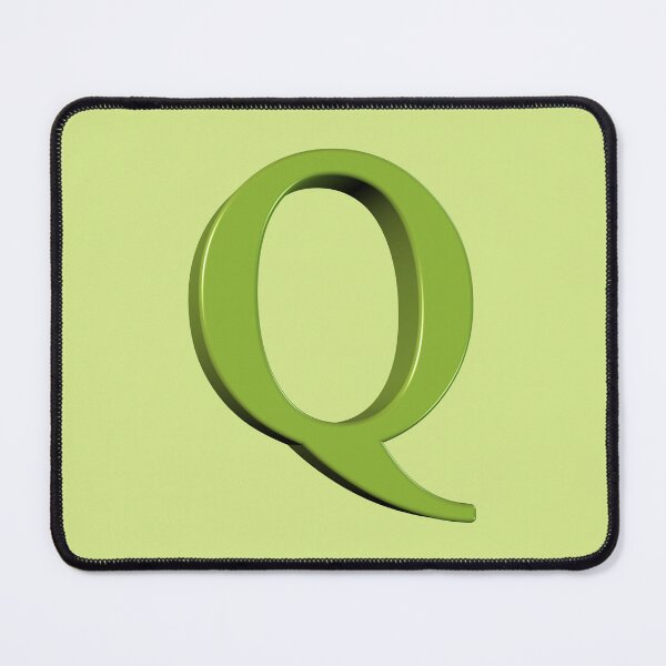 Item preview, The Letter Q Dimensional Soft Green on Green 5748 designed and sold by Art in My Loft.