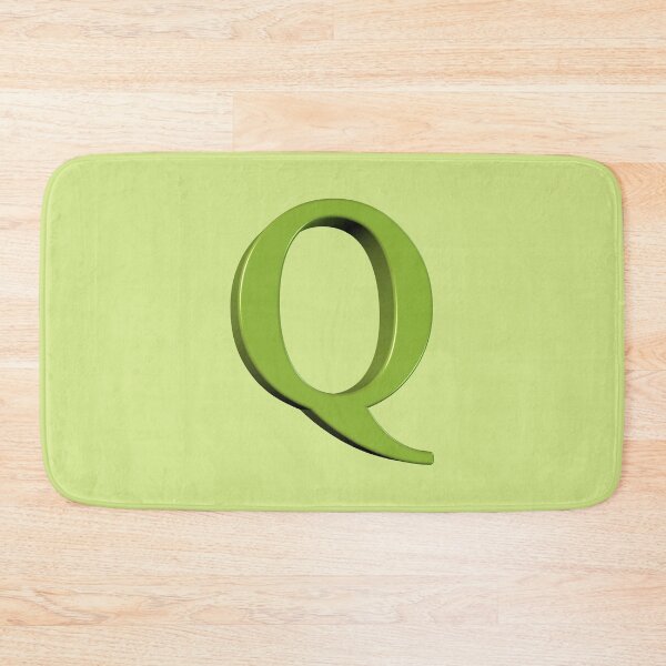 Item preview, The Letter Q Dimensional Soft Green on Green 5748 designed and sold by Art in My Loft.