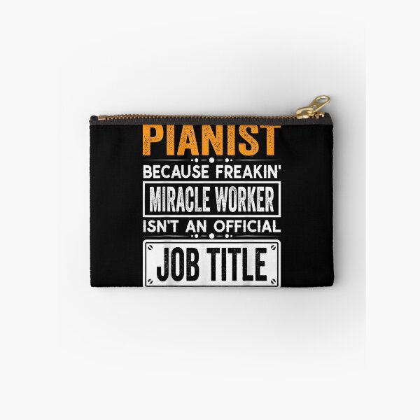 Item preview, pianist Because Freaking Miracle Worker Isn’t an Official Job Title, pianist Christmas Fathers Day shirt designed and sold by xlnv.