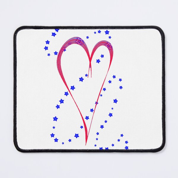 Item preview, red heart blue star path designed and sold by miaterinka.