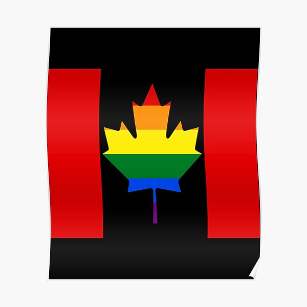 Canada Pride Month Flag Poster For Sale By Tumblyhaus Redbubble