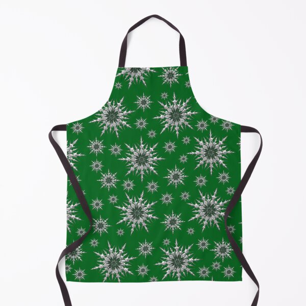 Item preview, Silver snowflakes on green background. designed and sold by imyournightmare.