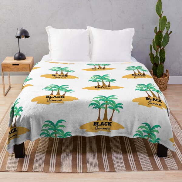 Item preview, Black Summer Palm Tree Beach Fish Collection designed and sold by Yakisha Gates.