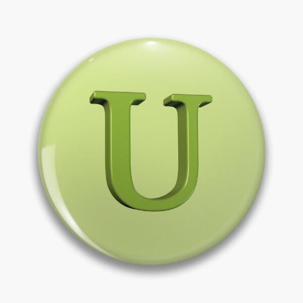 Item preview, The Letter U Dimensional Green on Soft Green 5748 designed and sold by Art in My Loft.