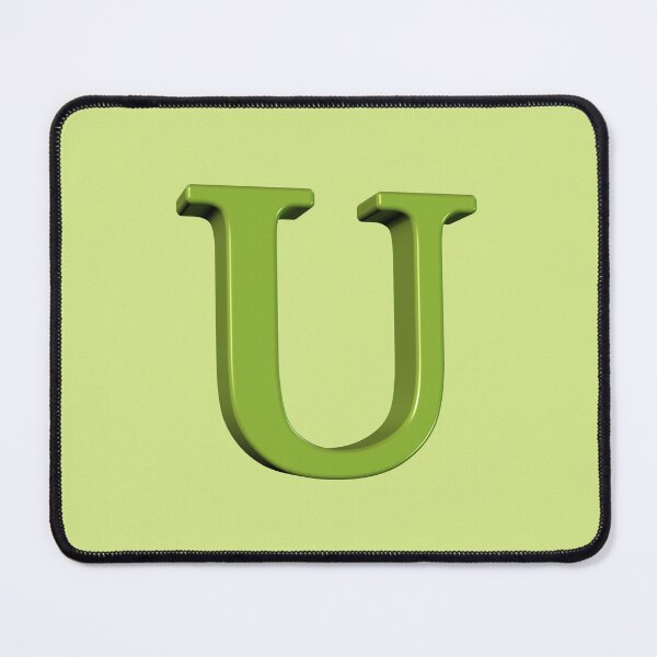 Item preview, The Letter U Dimensional Green on Soft Green 5748 designed and sold by Art in My Loft.