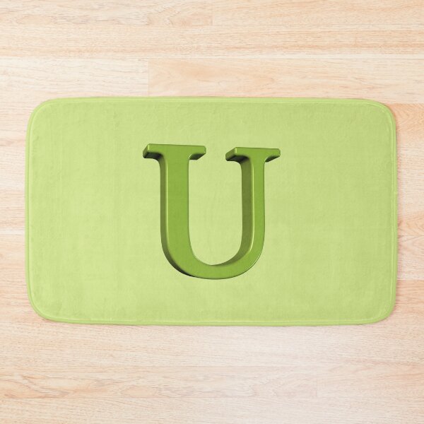 Item preview, The Letter U Dimensional Green on Soft Green 5748 designed and sold by Art in My Loft.