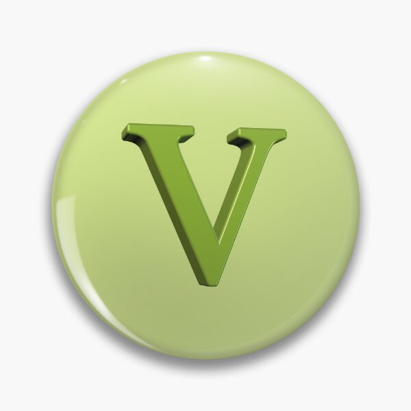Item preview, The Letter V Dimensional Soft Green on Green 5748 designed and sold by Art in My Loft.