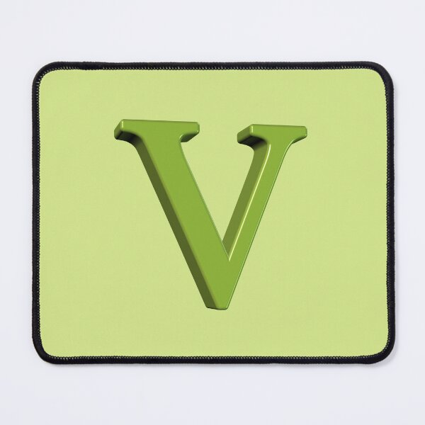Item preview, The Letter V Dimensional Soft Green on Green 5748 designed and sold by Art in My Loft.