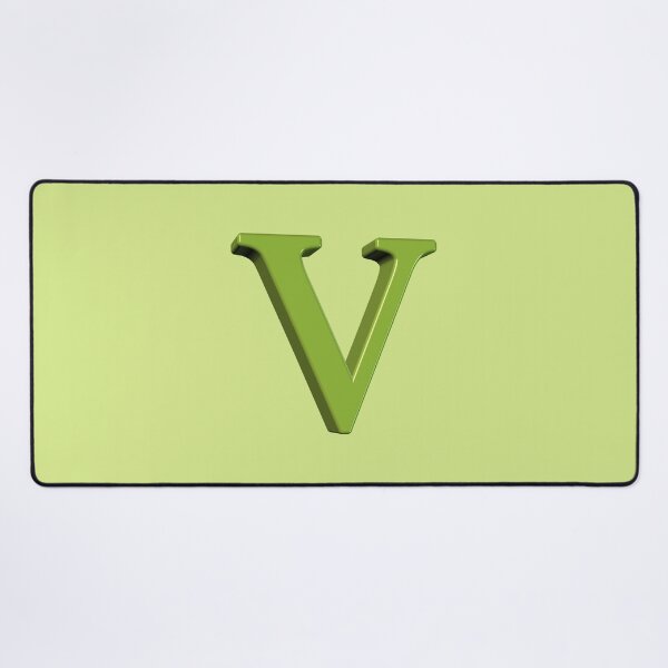 Item preview, The Letter V Dimensional Soft Green on Green 5748 designed and sold by Art in My Loft.