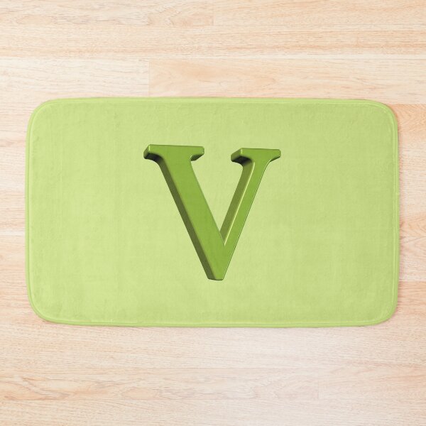 Item preview, The Letter V Dimensional Soft Green on Green 5748 designed and sold by Art in My Loft.