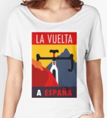 LA VUELTA: Vintage ESPANA Bicycle Racing Advertising Print Women's Relaxed Fit T-Shirt