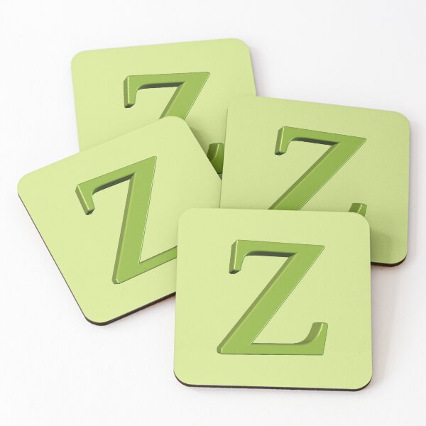 Item preview, The Letter Z Dimensional Green on Soft Green 5748 designed and sold by Art in My Loft.