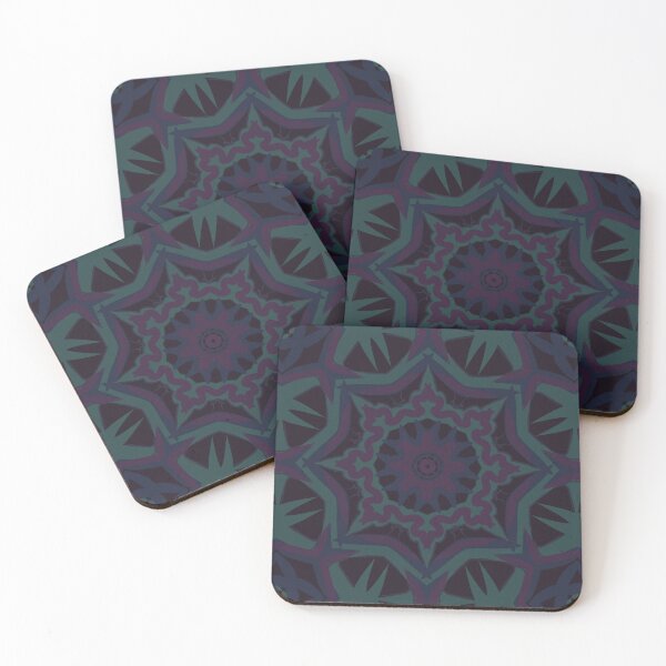 Item preview, Abstract lotus flower bomb spreading seamlessly into a pattern designed and sold by Shape-And-Color.