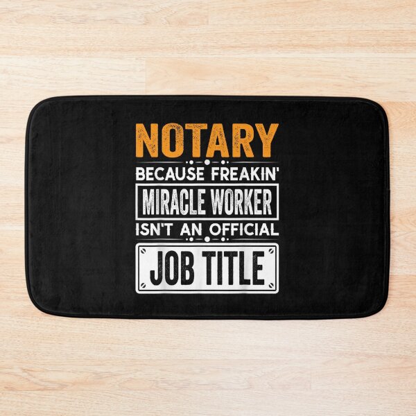 Item preview, notary Because Freaking Miracle Worker Isn’t an Official Job Title, notary Christmas Fathers Day shirt designed and sold by xlnv.