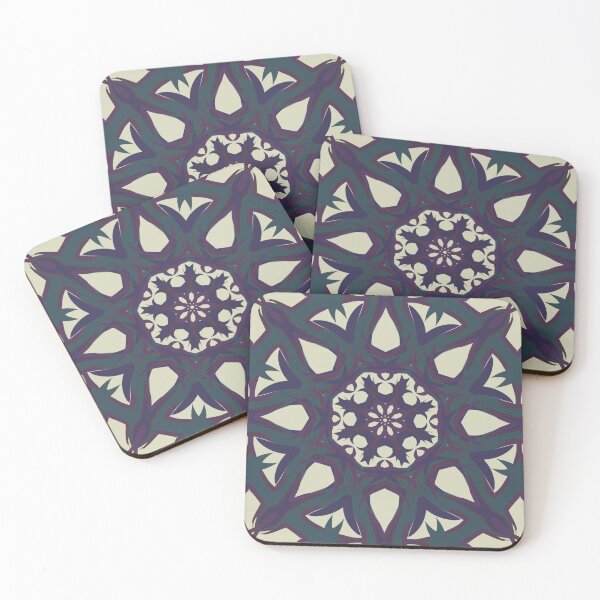 Item preview, Nature inspired symmetric flower mandala pattern designed and sold by Shape-And-Color.