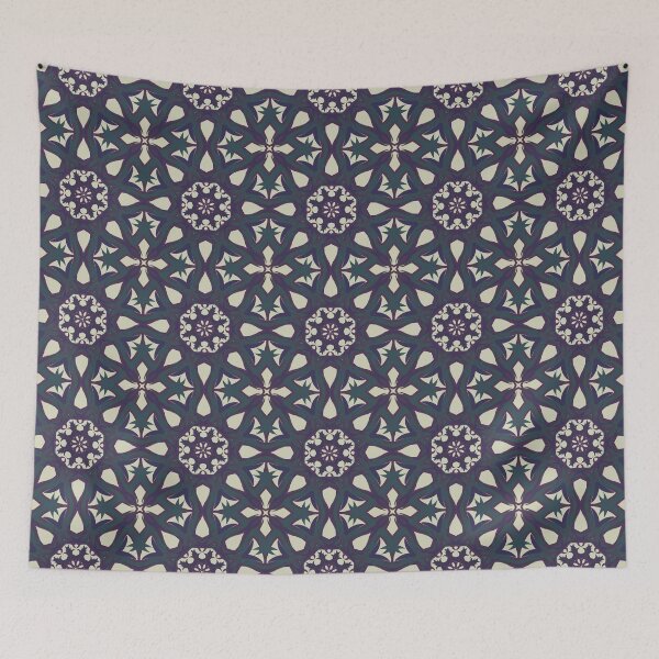 Item preview, Nature inspired symmetric flower mandala pattern designed and sold by Shape-And-Color.