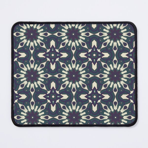 Item preview, Green seamless patten of symmetric flower designed and sold by Shape-And-Color.