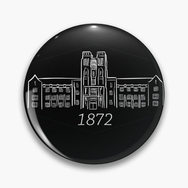 Item preview, Burruss Hall- White on Black designed and sold by mabeavers.