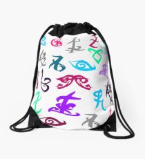 Colorful Runes Drawstring Bag