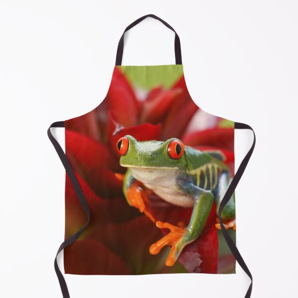 Artikelvorschau, Green Tree Frog with Red Eyes on a Red Flower entworfen und verkauft von Caregiverology.