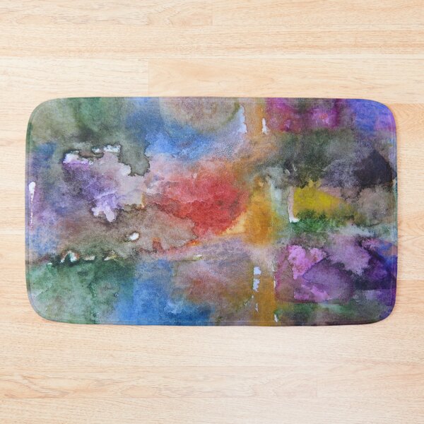 Item preview, Summer Gardens abstract watercolor painting closeup #1 designed and sold by ChillonLeachArt.