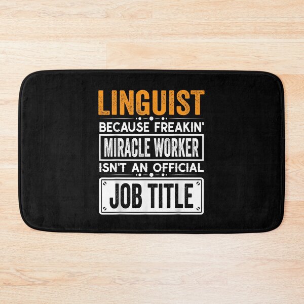 Item preview, linguist Because Freaking Miracle Worker Isn’t an Official Job Title, linguist Christmas Fathers Day shirt designed and sold by xlnv.