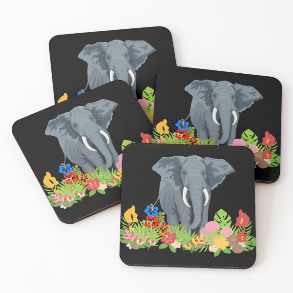 Item preview, Elephant in Flowers designed and sold by RiadMannan.