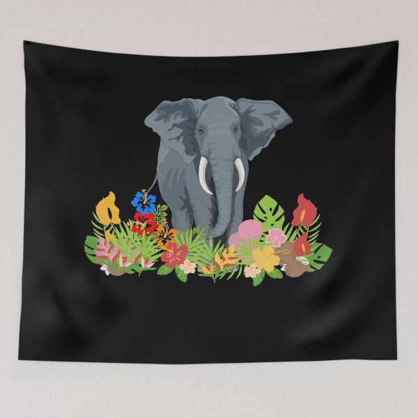 Item preview, Elephant in Flowers designed and sold by RiadMannan.