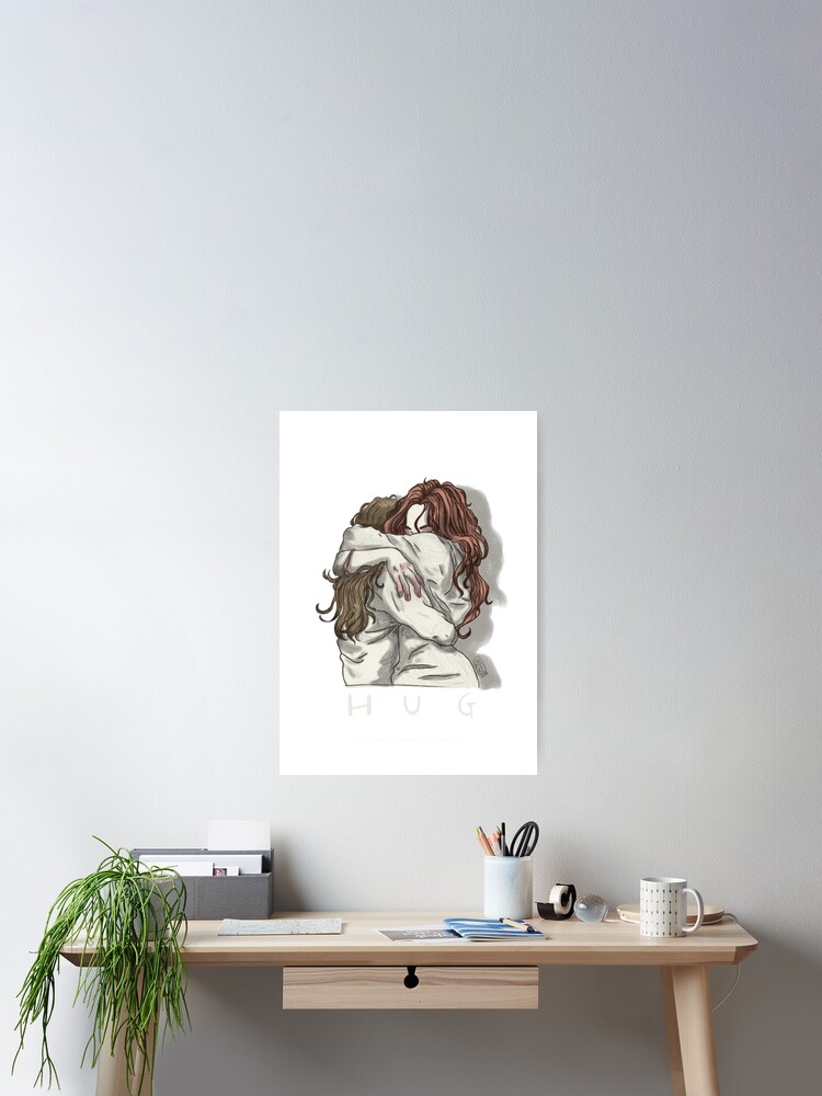 Thumbnail 2 of 3, Poster, Hug designed and sold by RBRTIllustrator.