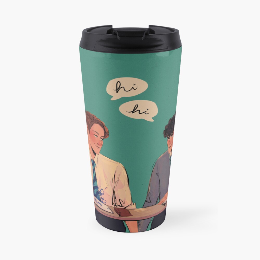 hi | heartstopper Travel Coffee Mug