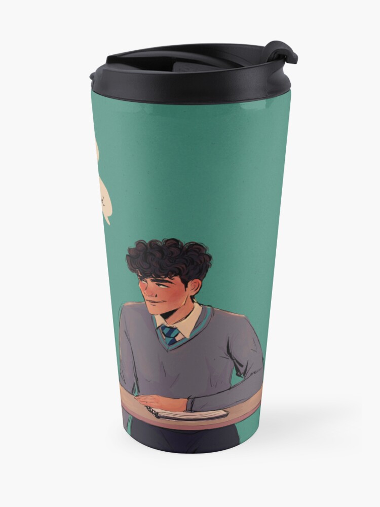 Alternate view of hi | heartstopper Travel Coffee Mug