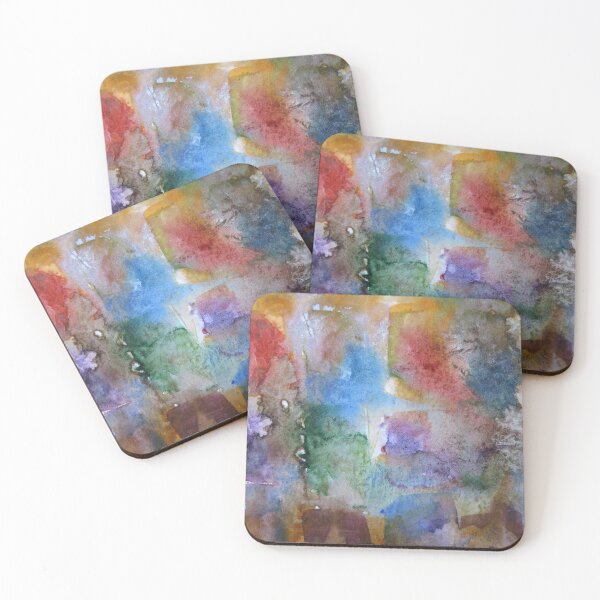 Item preview, Summer Gardens abstract watercolor painting closeup #2 designed and sold by ChillonLeachArt.