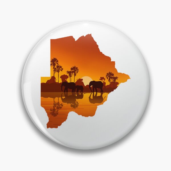 Item preview, Botswana, map and landscape designed and sold by landscapeworlds.