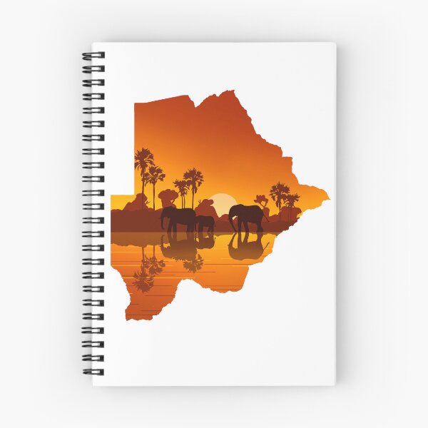 Item preview, Botswana, map and landscape designed and sold by landscapeworlds.