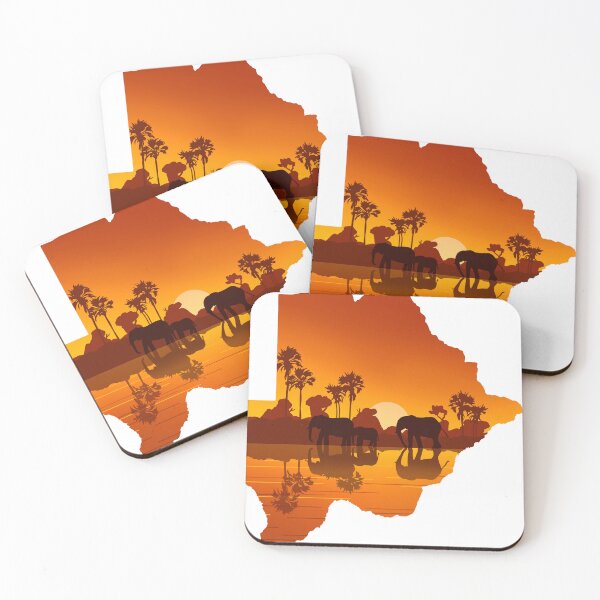 Item preview, Botswana, map and landscape designed and sold by landscapeworlds.