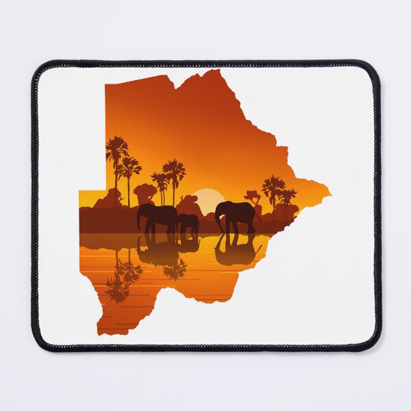 Item preview, Botswana, map and landscape designed and sold by landscapeworlds.