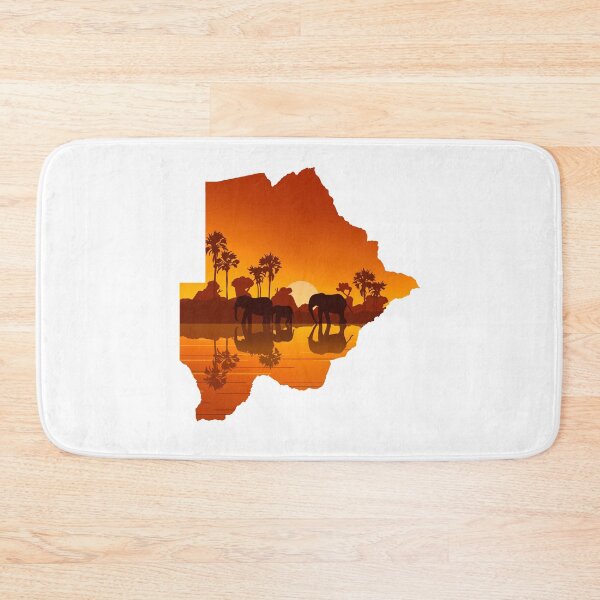 Item preview, Botswana, map and landscape designed and sold by landscapeworlds.