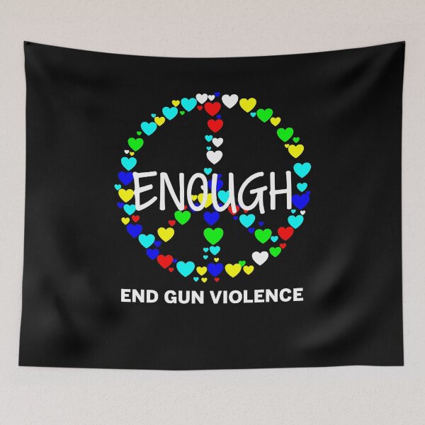 Item preview, Wear Orange Peace sign Enough End Gun Violence designed and sold by margeretelser.