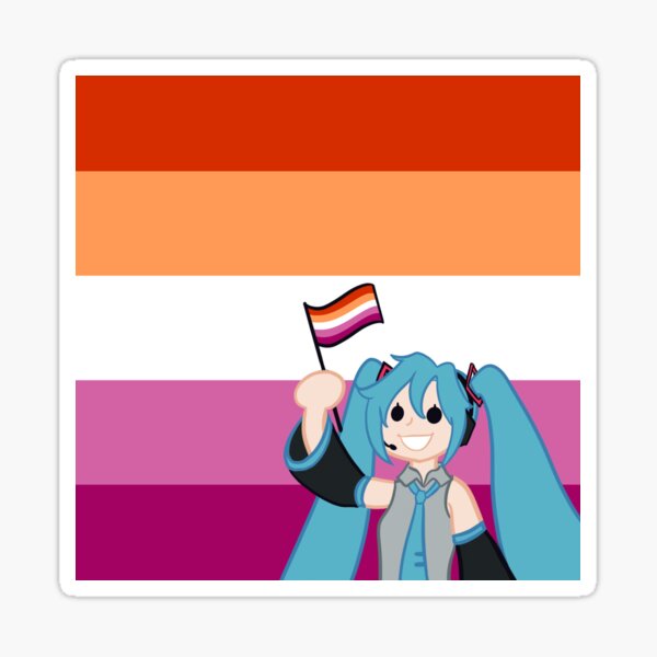 Lesbian Flag Miku Hatsune Sticker For Sale By Vee S World 111 Redbubble 9711