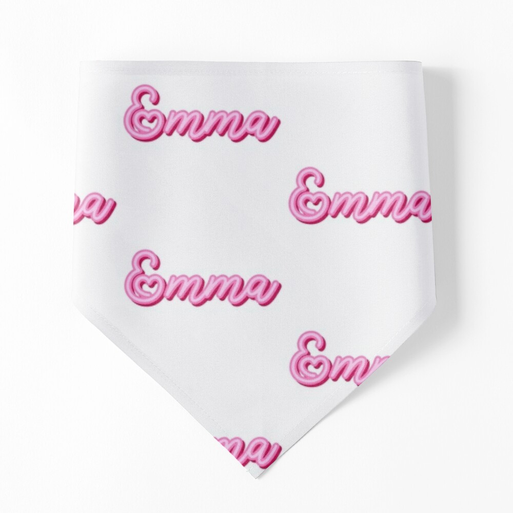 The Name Emma in Pink and White Love Heart Name Design Weekender Tote Bag