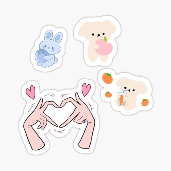 "Kawaii pack" Sticker for Sale by Caringinger24 Redbubble