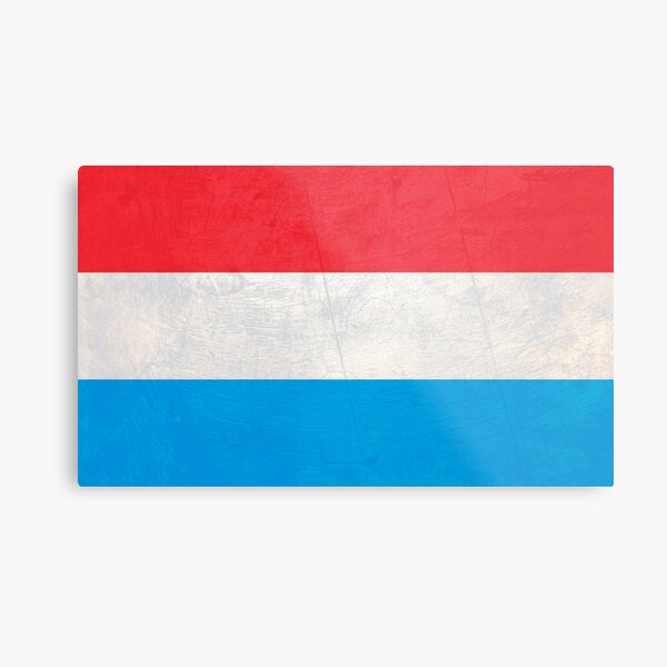 Old Classic luxembourger Flag ,Luxembourg Team Metal Print