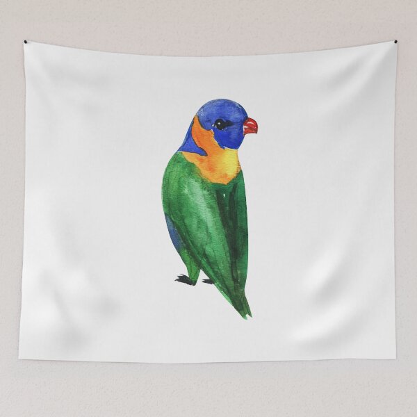 Item preview, Cute Australian Rainbow Lorikeet, Rainbow Lorikeet Watercolor, Colorful Native Australian Birds, Watercolor Rainbow Lorikeet Illustration designed and sold by Paintcorner.
