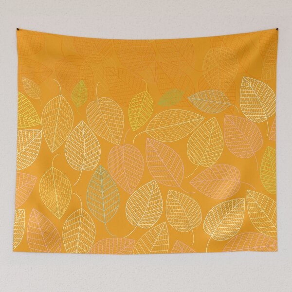 Item preview, LEAVES ENSEMBLE ORANGE YELLOW designed and sold by Pia Schneider.