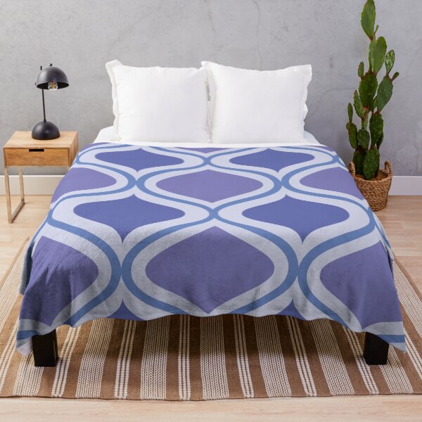 Item preview, Mid century modern very peri and blue ogee pattern  designed and sold by Yasminepatterns .