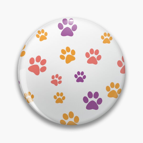 Item preview, Colorful Dog Paw Pattern Red Orange Purple designed and sold by DeliveryGeorge.
