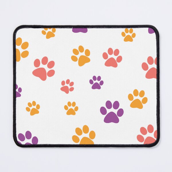 Item preview, Colorful Dog Paw Pattern Red Orange Purple designed and sold by DeliveryGeorge.